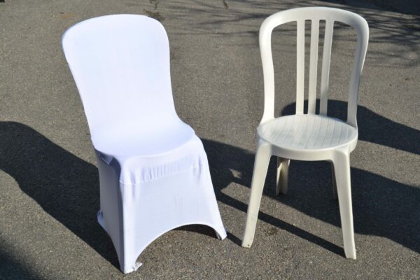 Housse de chaise blanche en lycra